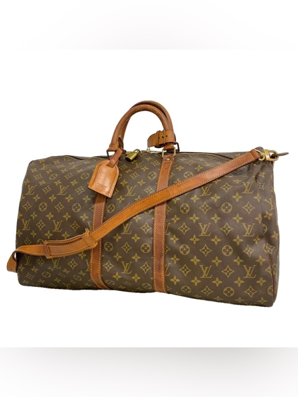 Authentic Louis Vuitton keepall 55 bandouliere travel unisex with strap